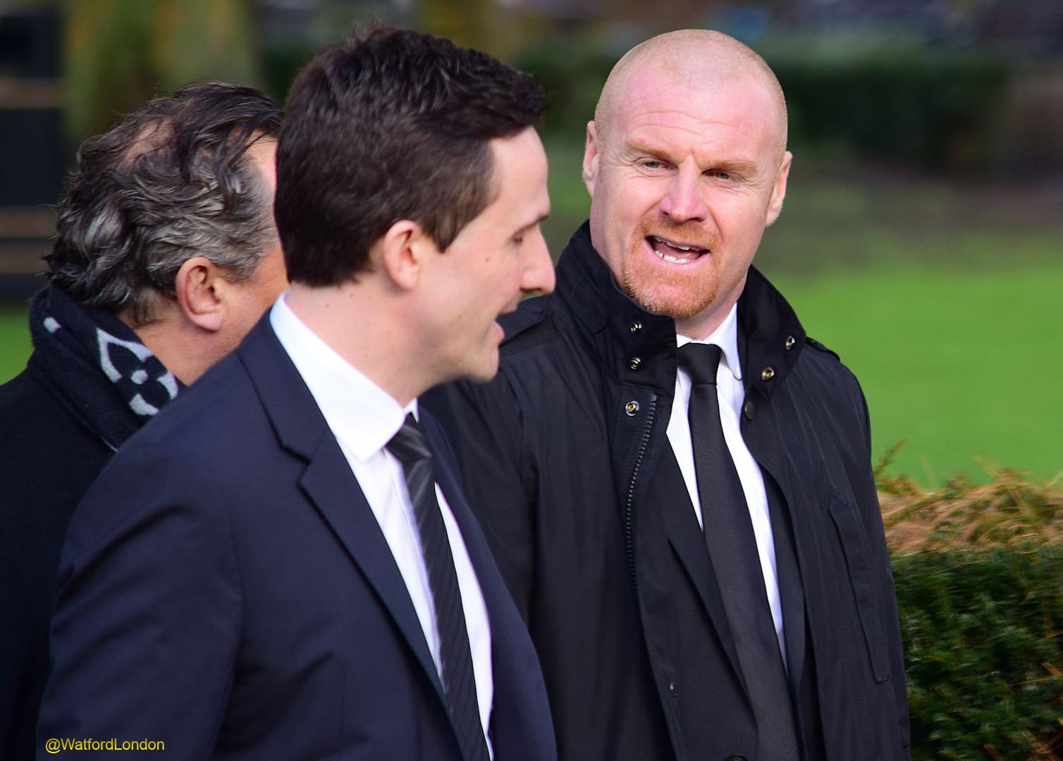 Sky Sports presenter Adam Leventhal with Burnley manager Sean Dyche