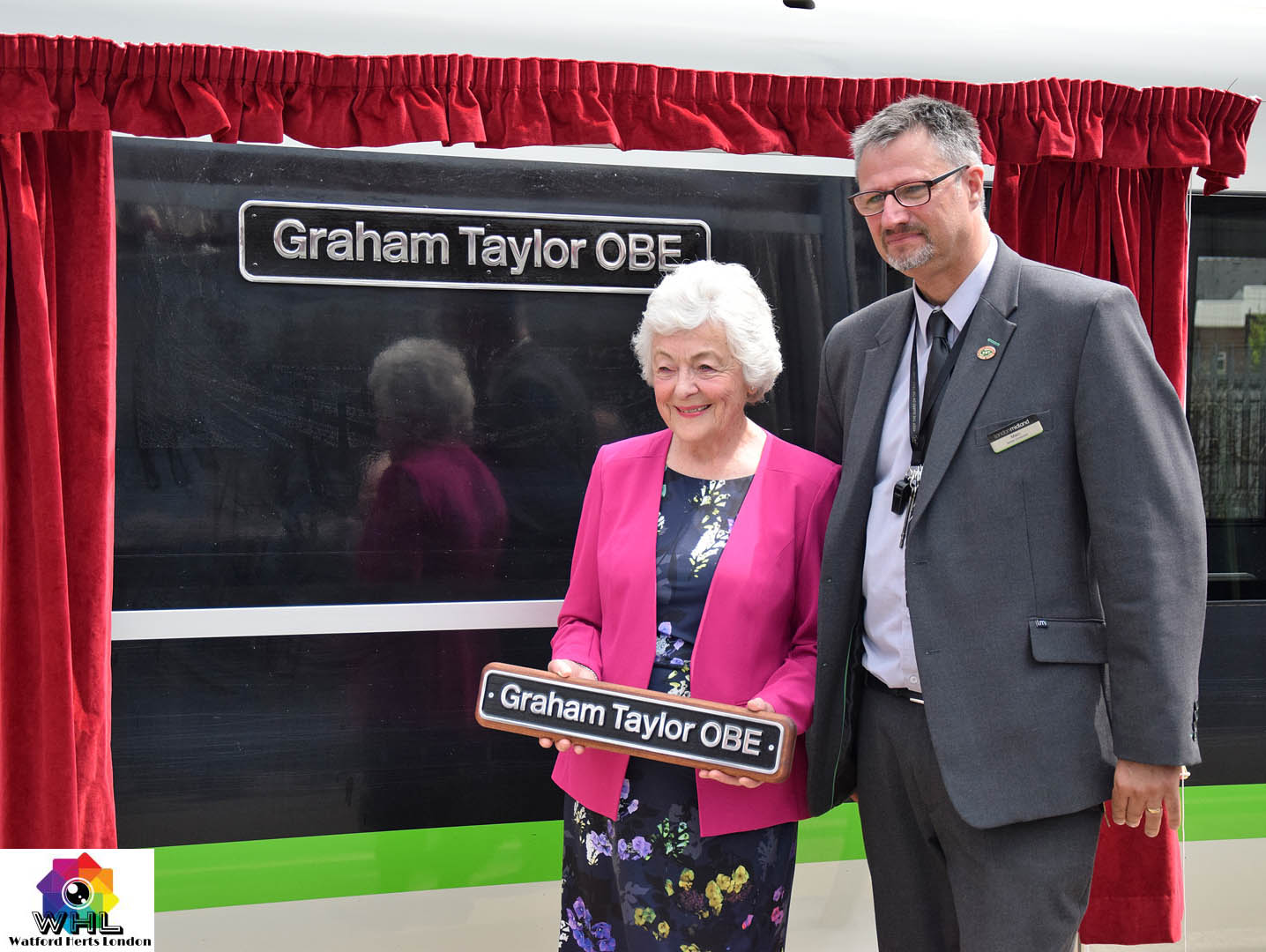 London Midland  names Train after Graham Taylor was unveiled in Watford by wife Rita