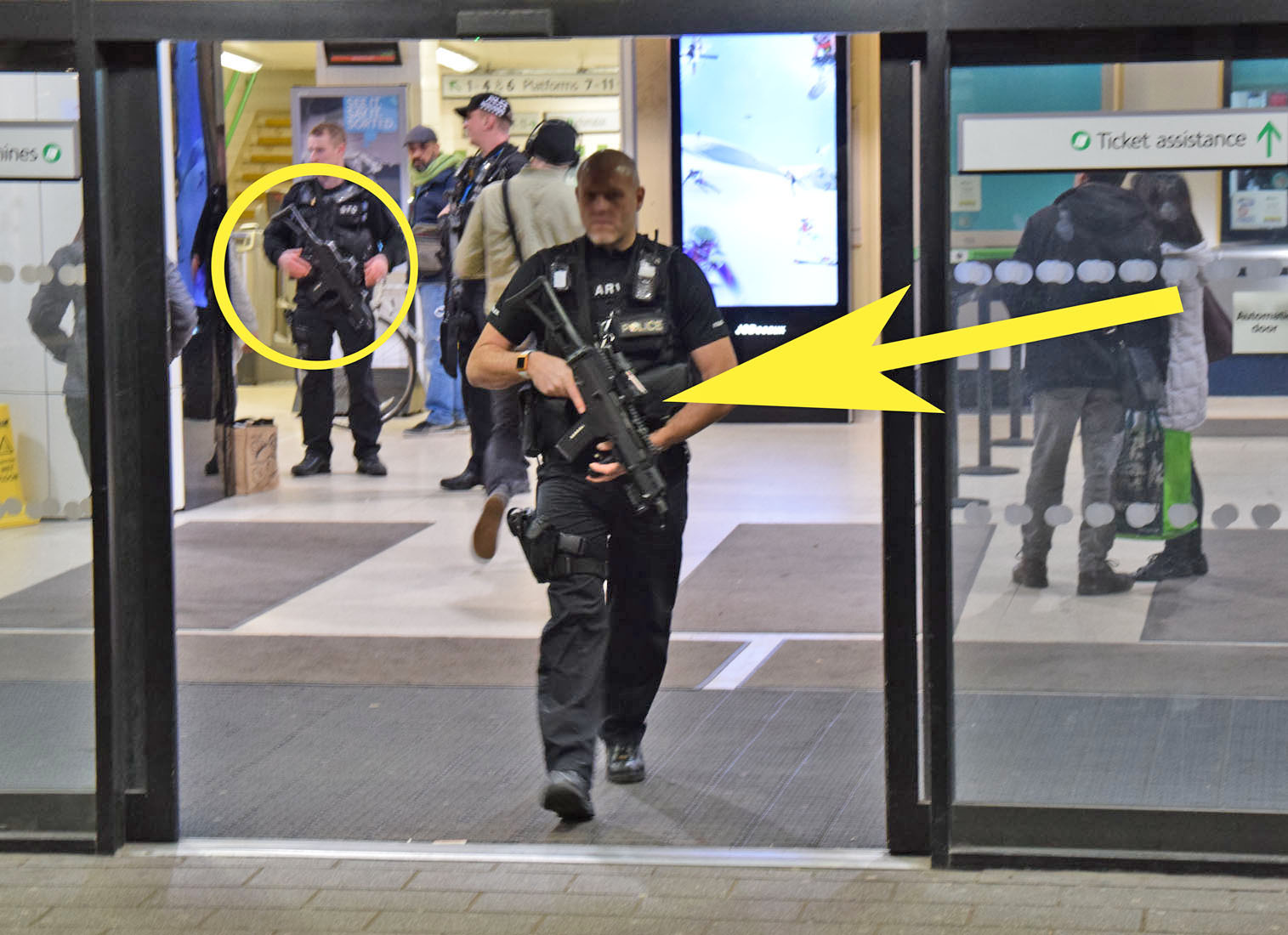 Armed Police swoop Watford Train Station for Suspect