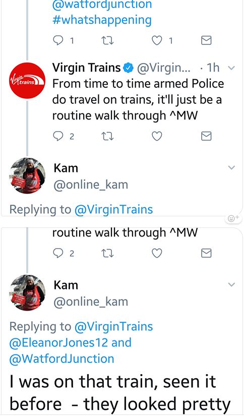 Armed Police Officers swoop Watford junction Train Station for Suspect