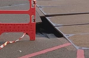 Sinkhole Opens up at Watford General Hospital